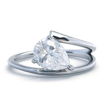 Bague de joaillerie de marque MuShan en argent sterling 925, alliance formelle en diamant moissanite pour femme, plaquée or véritable 18 carats, bagues brevetées MST