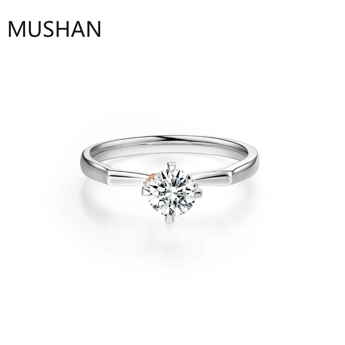 MUSHAN Luxury Custom 14K 18K Gold Rings Band Jewelry With Moissanite Diamond Lab Grown Gemstones Diamond Wedding Ring For Women