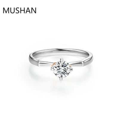 MUSHAN Luxury Custom 14K 18K Gold Rings Band Jewelry With Moissanite Diamond Lab Grown Gemstones Diamond Wedding Ring For Women