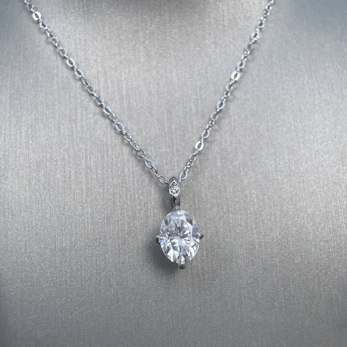 MuShan Luxury Jewelry 925 Sterling Silver Necklace D Color Moissanite Wedding Party Women Platinum Plated MST Patent Nickel Free