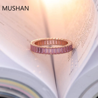 MUSHAN Luxury Custom 14K 18K Gold Rings Band Jewelry With Moissanite Diamond Lab Grown Gemstones Diamond Wedding Ring For Women