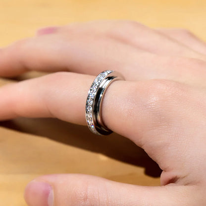 Bague MuShan en argent sterling 925 avec moissanite VVS, bague décontractée pour femme, plaquée or 18 carats, bijou breveté MST