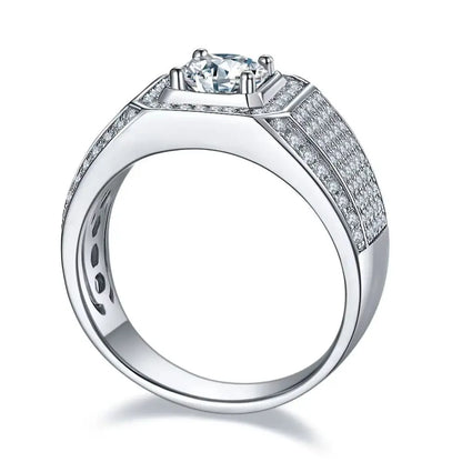 MuShan Designer Jewelry 925 Sterling Silver Ring D Color Moissanite Chic Ring for Friend 18K Real Gold Plated MST Patent Rings