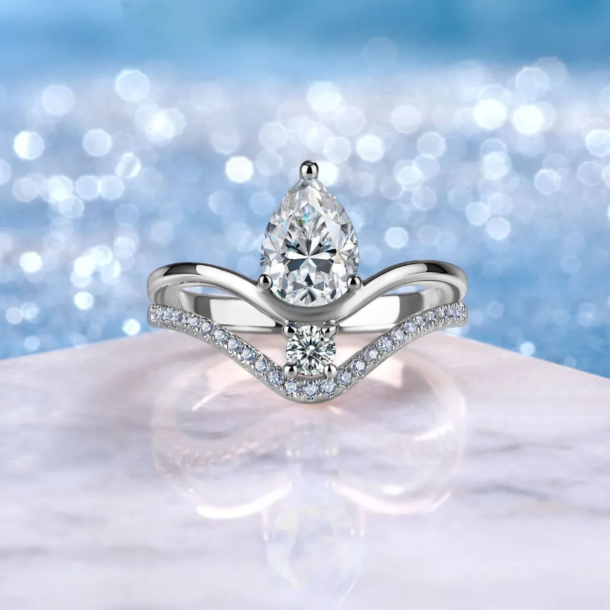 Bague MUSHAN Luxury Jewelry en argent sterling 925 pour femme, diamant moissanite émeraude certifié GRA, couleur D, joaillerie fine