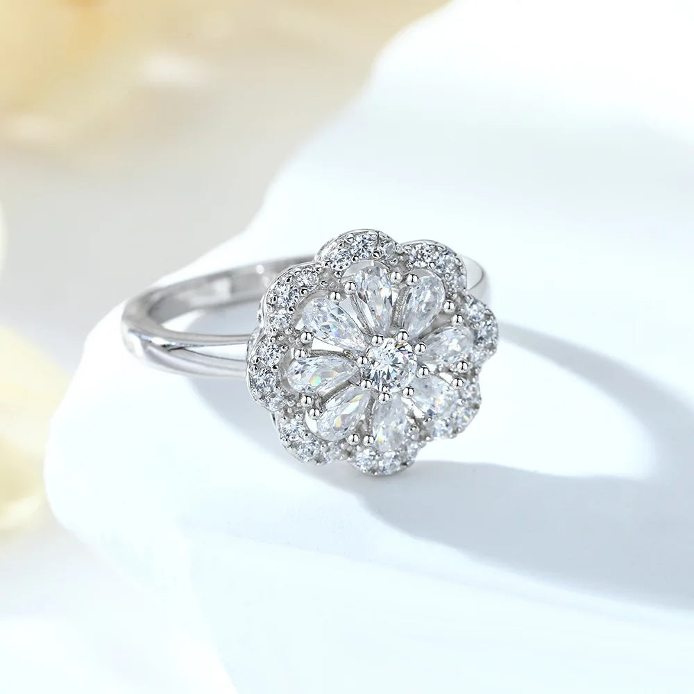 Anillo de compromiso de plata de ley 925 MuShan Jewelry, alianza de boda con diamante de carbono de alta calidad, regalo de Navidad, anillos de lujo para mujer, joyería fina