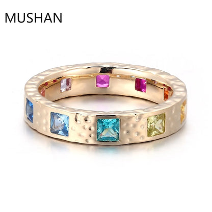 MUSHAN Luxury Custom 14K 18K Gold Rings Band Jewelry With Moissanite Diamond Lab Grown Gemstones Diamond Wedding Ring For Women