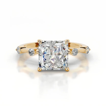 Mushan Luxury Jewelry S 925 Sterling Silver Set With Moissanite D Color 2 Ct Wedding Ring With Certificate Light Luxury Ring