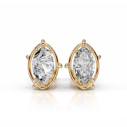MuShan Brand Jewelry 925 Sterling Silver Stud Earrings 2ct Moissanite Diamond Dangle Earrings for Women MST Patent Fine Jewelry
