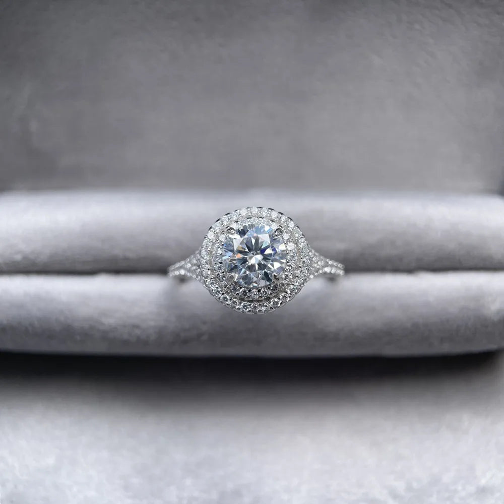 Bague MUSHAN Luxury Jewelry en argent sterling 925 pour femme, diamant moissanite émeraude certifié GRA, couleur D, joaillerie fine