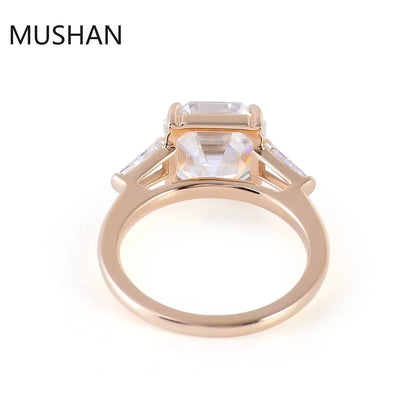MUSHAN Luxury Custom 14K 18K Gold Rings Band Jewelry With Moissanite Diamond Lab Grown Gemstones Diamond Wedding Ring For Women