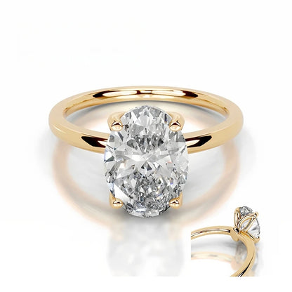 Bague de luxe sur mesure MUSHAN en argent sterling 925, alliance avec moissanite GRA de 2 carats, plaquée or 18 carats, bijou breveté MST.