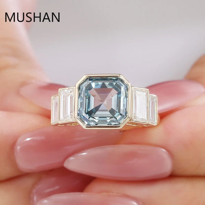 MUSHAN Luxury Custom 14K 18K Gold Rings Band Jewelry With Moissanite Diamond Lab Grown Gemstones Diamond Wedding Ring For Women