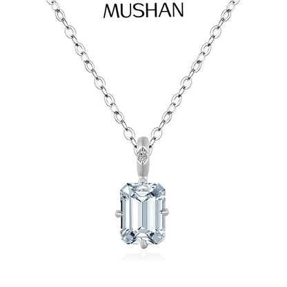 MuShan Brand Jewelry 925 Sterling Silver Ear Cuff Brilliant Moissanite Cocktail for Sister Rhodium Plated MST Patent Earrings