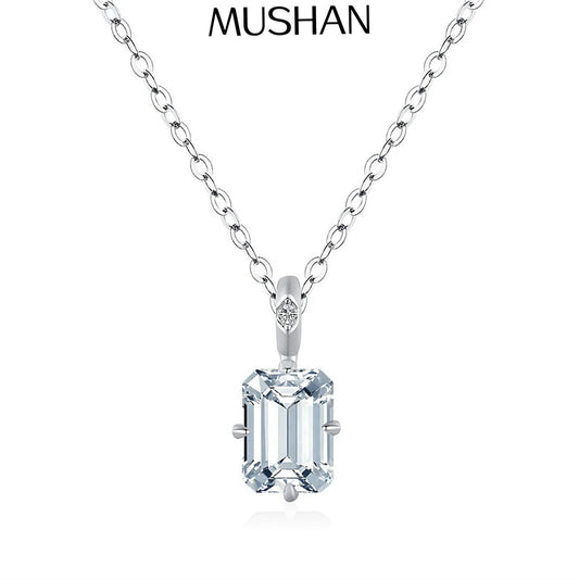MuShan Brand Jewelry 925 Sterling Silver Ear Cuff Brilliant Moissanite Cocktail for Sister Rhodium Plated MST Patent Earrings