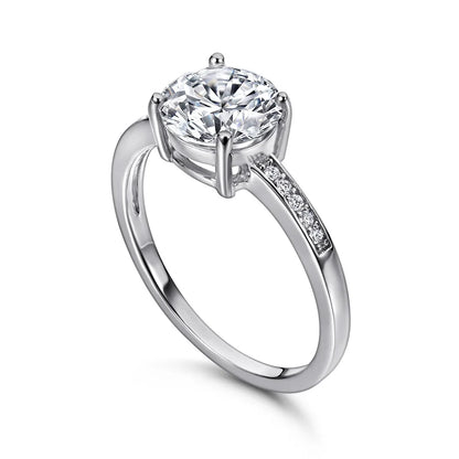 MuShan Jewelry 925 Sterling Silver Rings Bands Engagement Ring 5A Cubic Zirconia  Her Rings Bands Anniversary  Women Gift