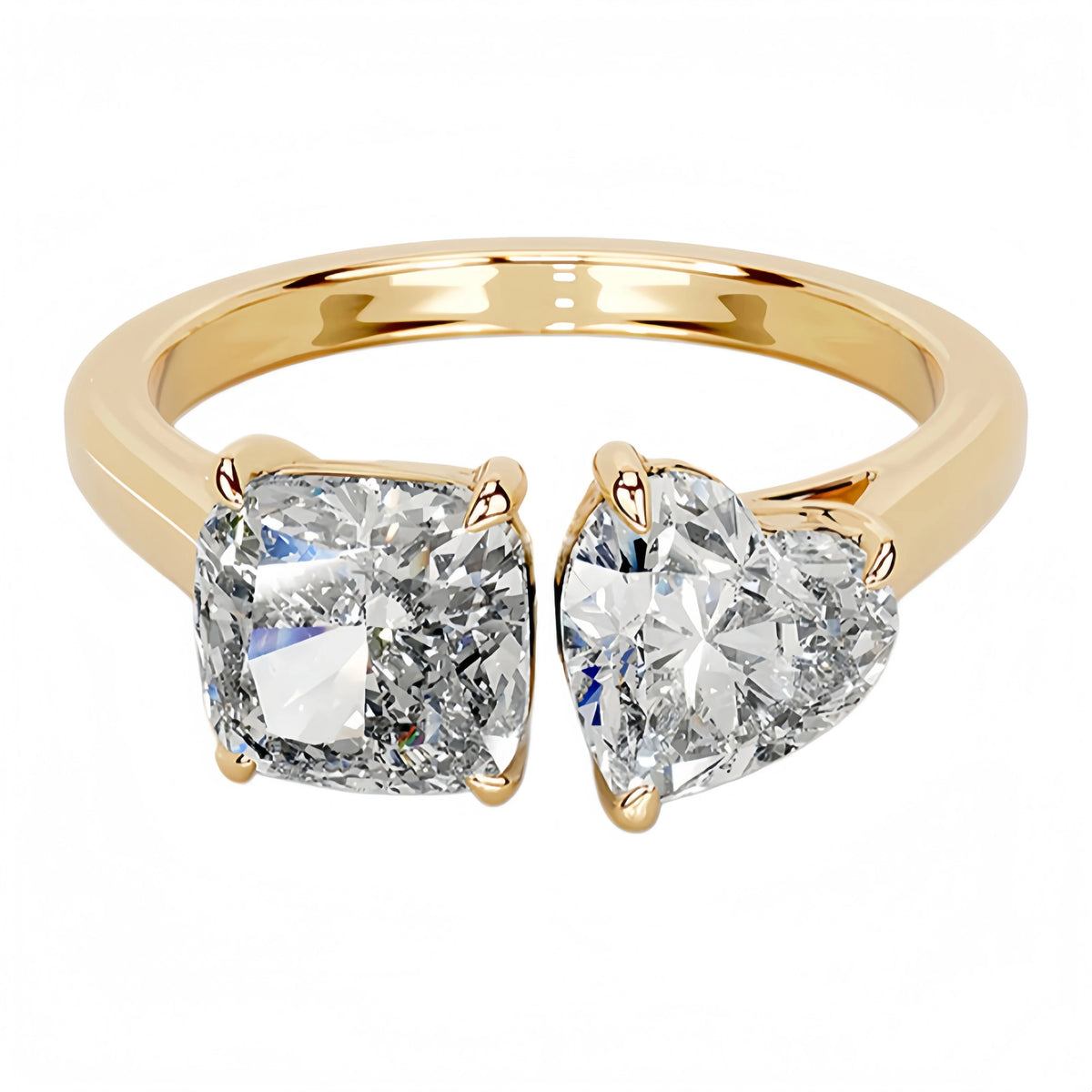 MUSHAN Jewelry 925 Sterling Silver Rings 3ct 4ct 9ct Moissanite Heart Diamond Ring Women Bands GRA Certificated Fine Jewelry