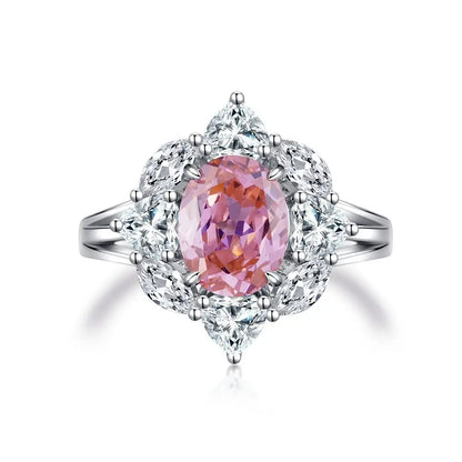 MuShan Luxury Jewelry 925 Sterling Silver Ring Zircon 5A Grade Triangle Office for Girls Rhodium Plated Fine Jewelry Rings