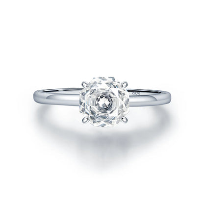 MuShan Jewelry 925 Sterling Silver Ring Wedding Band High Carbon Diamond Minimalist Style Fine Jewelry Women Rings Fine Jewelry