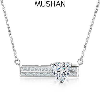 Collar de plata de ley 925 marca MuShan con dije de infinito, circonita 5A, chapado en oro de 18 quilates, joyería premium para mujer.