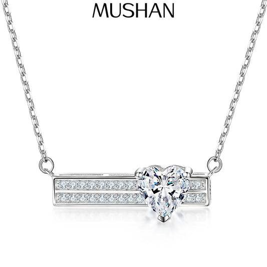 MuShan Brand Jewelry 925 Sterling Silver Necklace Zircon 5A Infinity Formal for Girls 18K Gold Plated Premium Jewelry Pendant