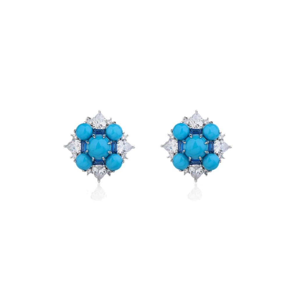 MuShan Jewelry 925 Sterling Silver Earring 5A CZ Gemstones Designer High Carbon Gemstones 925 Sterling Silver Studs Accessories