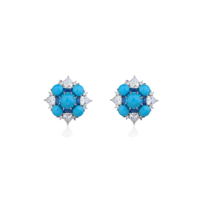 MuShan Jewelry 925 Sterling Silver Earring 5A CZ Gemstones Designer High Carbon Gemstones 925 Sterling Silver Studs Accessories