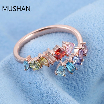 MUSHAN Luxury Custom 14K 18K Gold Rings Band Jewelry With Moissanite Diamond Lab Grown Gemstones Diamond Wedding Ring For Women