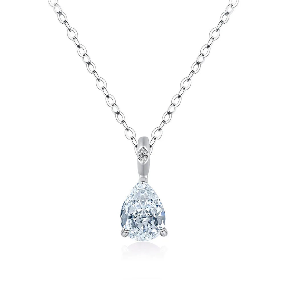 MuShan Jewelry 925 Sterling Silver Necklace Gold Chain HCD Diamonds Minimalist Style Statement Jewelry Women Necklaces Jewelry
