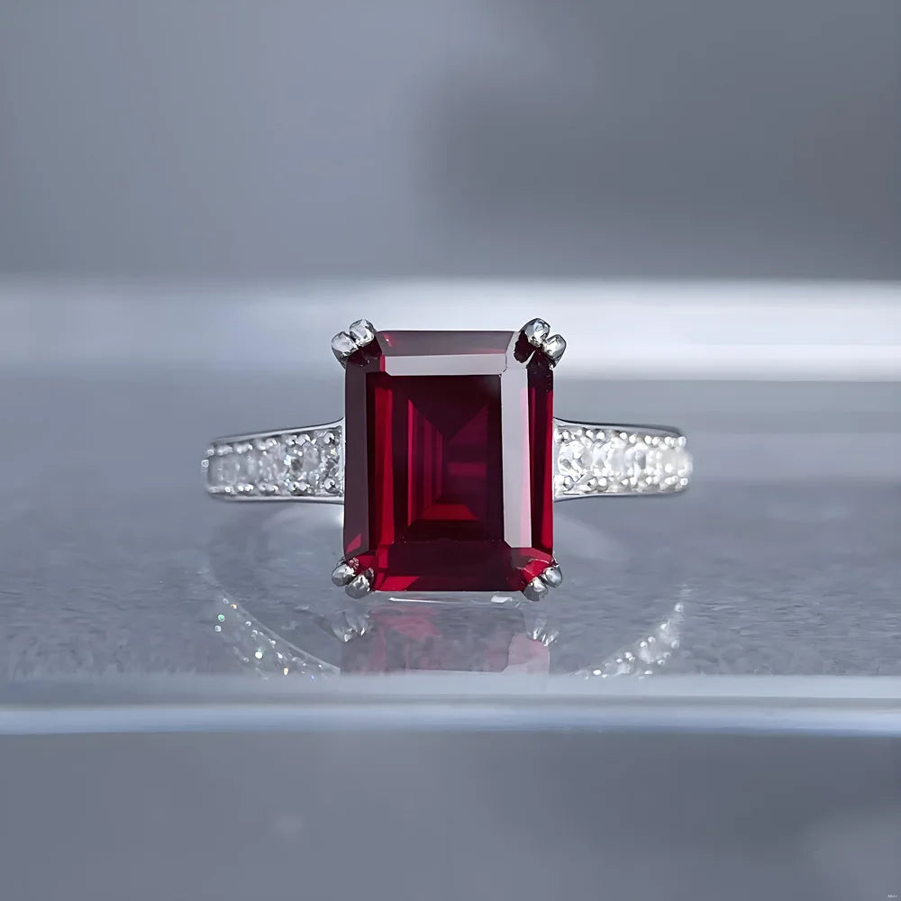 Bague de mariage MuShan Jewelry en argent sterling 925 avec diamant à haute teneur en carbone, cadeau pour demoiselle d'honneur, cadeau pour fille, bagues pour femmes, joaillerie fine