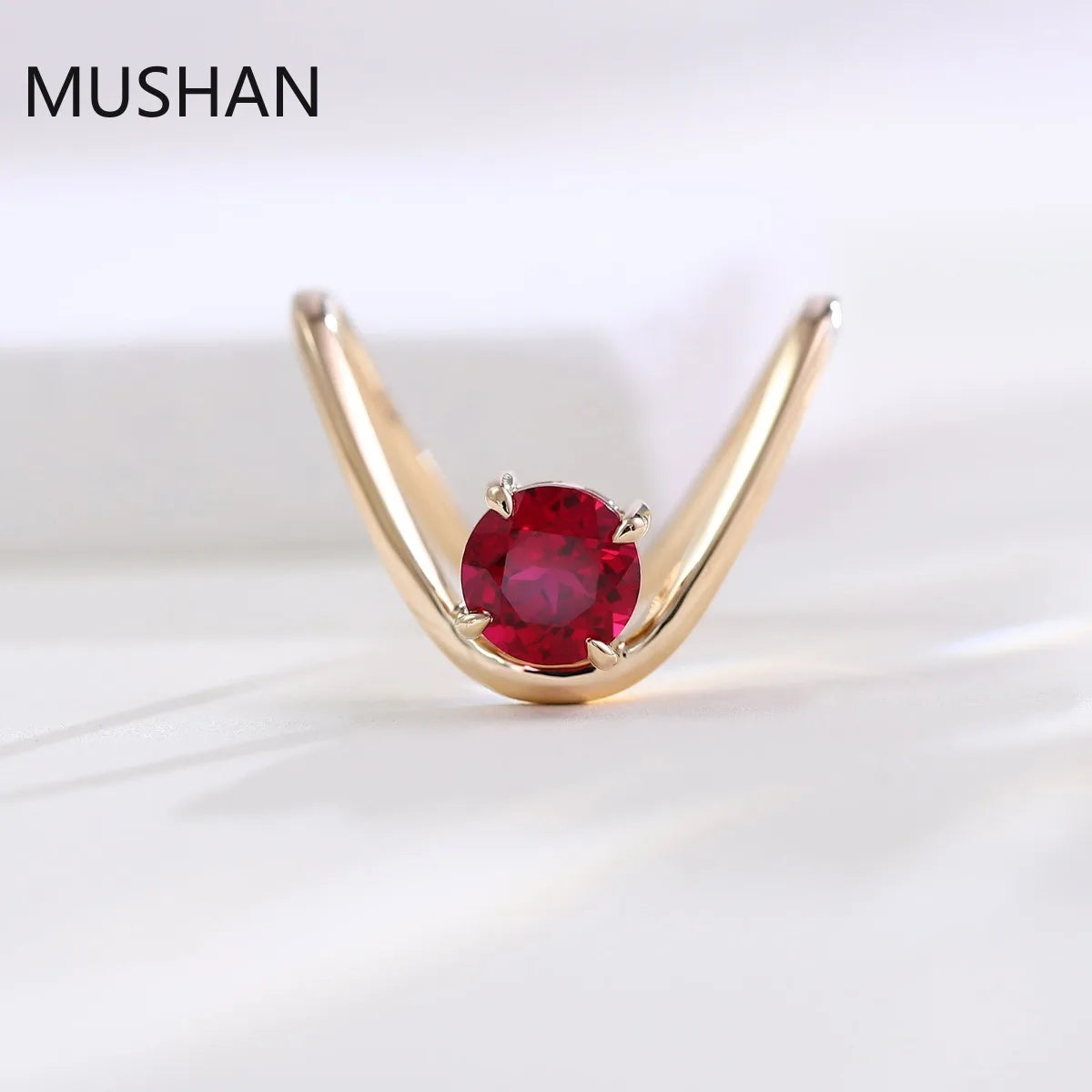 MUSHAN Luxury Custom 14K 18K Gold Rings Band Jewelry With Moissanite Diamond Lab Grown Gemstones Diamond Wedding Ring For Women