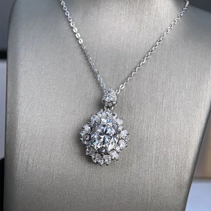 Joyería de la marca MuShan, cadena de cuerda de plata de ley 925, solitario de moissanita, regalo de San Valentín para dama, chapado en oro de 18 quilates, patente MST