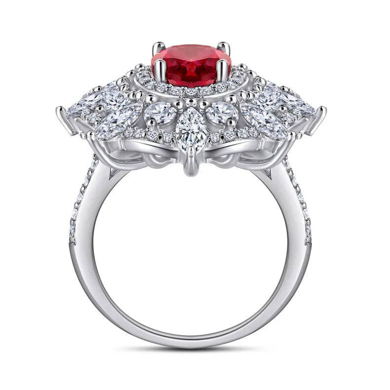 MuShan Jewelry 925 Sterling Silver Ring Wedding Band High Carbon Diamond Vintage Style Glamorous Style Women Rings Fine Jewelry