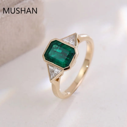 MUSHAN Luxury Custom 14K 18K Gold Rings Band Jewelry With Moissanite Diamond Lab Grown Gemstones Diamond Wedding Ring For Women
