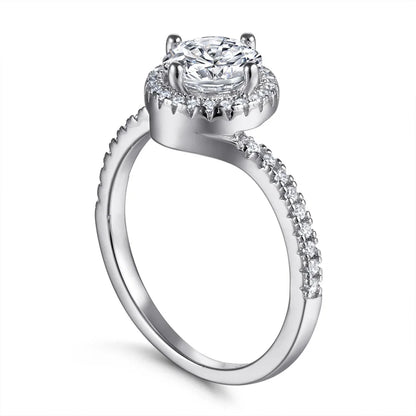 MuShan Jewelry 925 Sterling Silver Rings Bands Engagement Ring 7A Cubic Zirconia Delicate Premium Anniversary  Women Gift