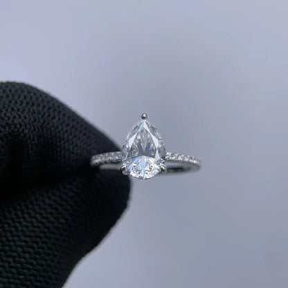 MuShan Designer Jewelry 925 Sterling Silver Ring for Women Bride Moissanite Diamond Rings 18K Gold Plated MST Patent Rings