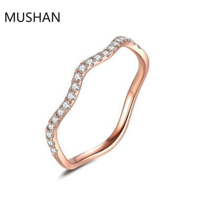 MUSHAN Luxury Custom 14K 18K Gold Rings Band Jewelry With Moissanite Diamond Lab Grown Gemstones Diamond Wedding Ring For Women