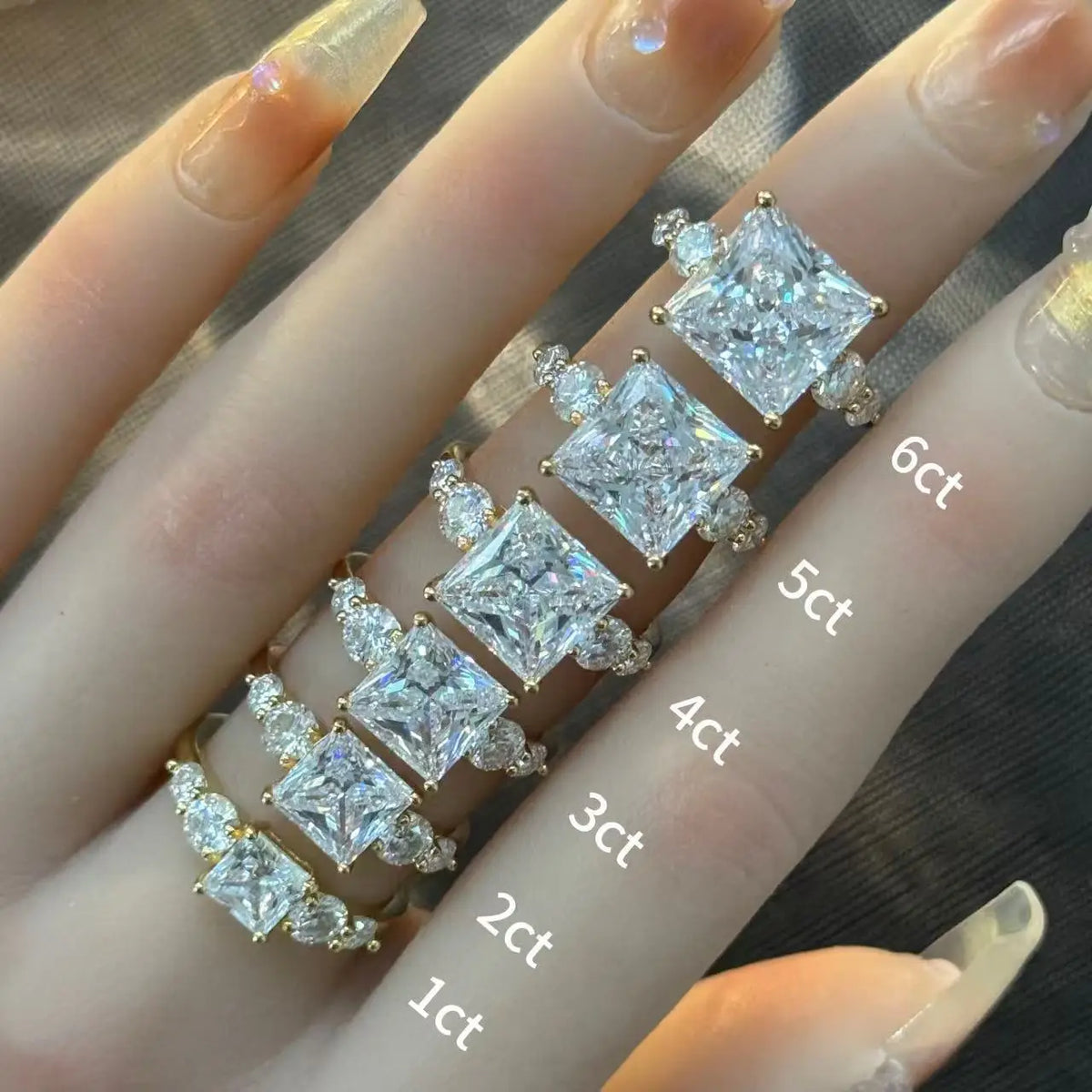 Bague minimaliste en argent sterling 925 et moissanite de MuShan Luxury Jewelry, cadeau pour amie, plaqué or 18 carats, bijou raffiné breveté MST