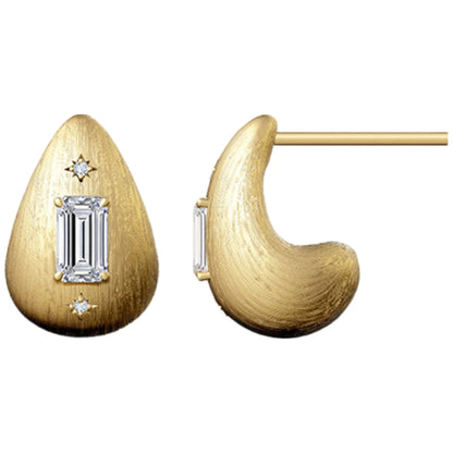MUSHAN Joyería personalizada Pendientes de plata de ley 925, moissanita color D VVS1, pendientes de novia de amor fino, exquisitos accesorios de diamante
