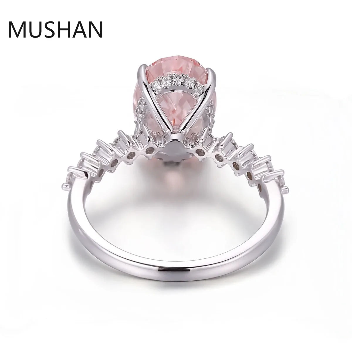 MUSHAN Luxury Custom 14K 18K Gold Rings Band Jewelry With Moissanite Diamond Lab Grown Gemstones Diamond Wedding Ring For Women