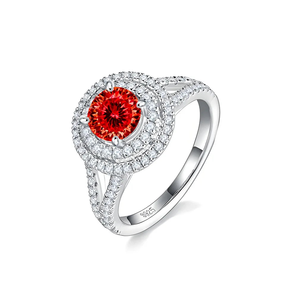 MuShan Jewelry 925 Sterling Silver Ring Wedding Band HCD Gemstones Daughter Gift Statement Jewelry Women Rings Fine Jewelry