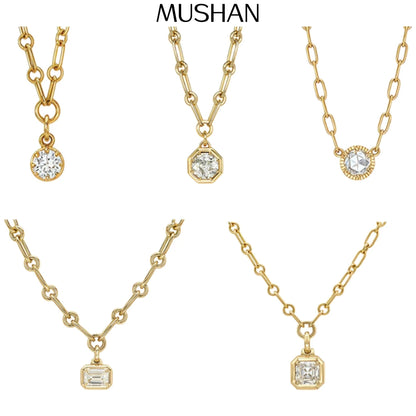 MUSHAN Bijoux sur mesure Collier en argent sterling 925 Pendentif diamant moissanite couleur D VVS Bijoux raffinés Accessoires pendentifs