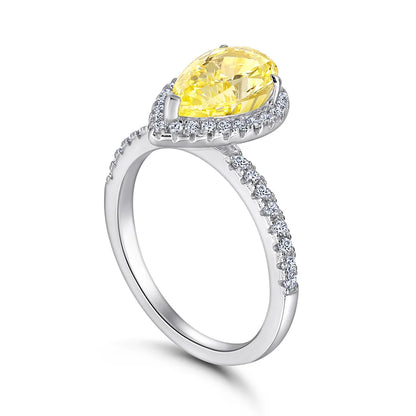 MuShan Jewelry 925 Sterling Silver Ring Wedding Band High Carbon Diamond Party Cocktail Daughter Gift Women Rings Fine Jewelry