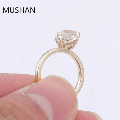 MUSHAN Luxury Custom 14K 18K Gold Rings Band Jewelry With Moissanite Diamond Lab Grown Gemstones Diamond Wedding Ring For Women