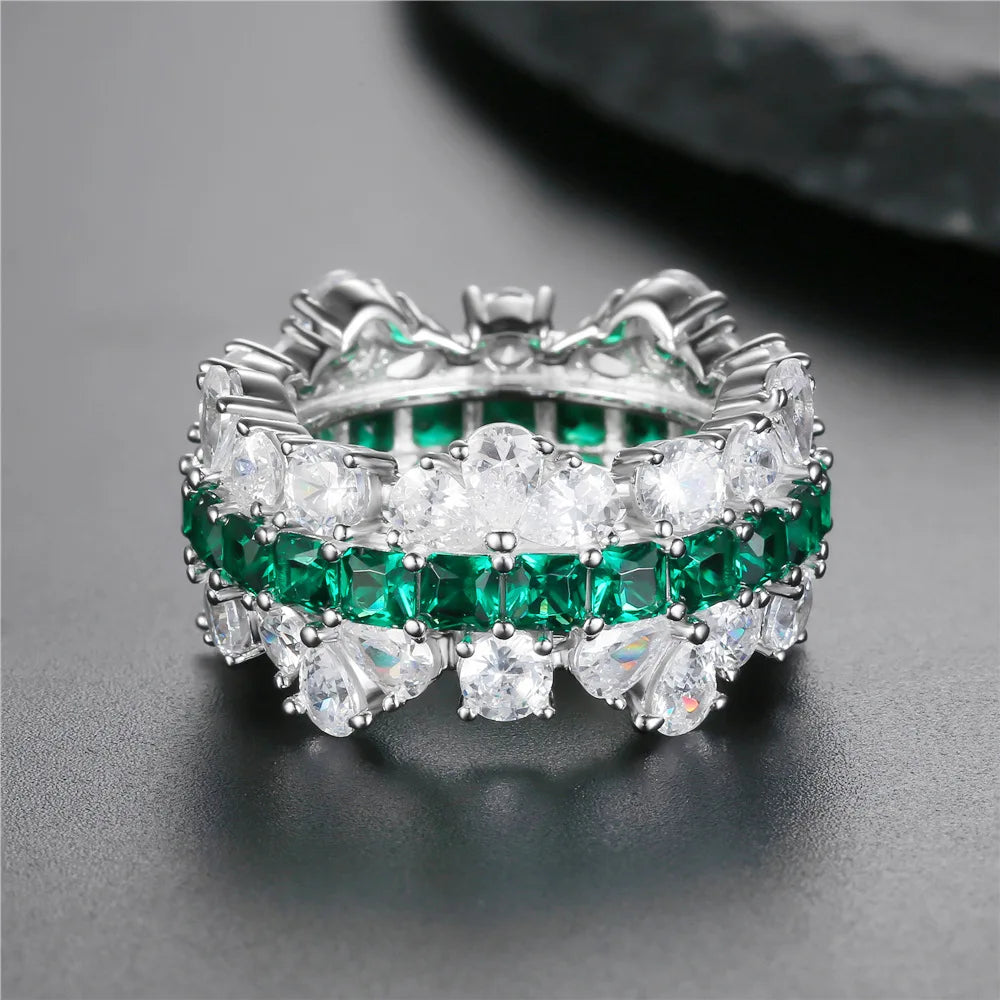 MuShan Designer Jewelry 925 Sterling Silver Ring Zircon 7A Oval Evening for Girls 18K Rose Gold Plated Fine Jewelry Rings