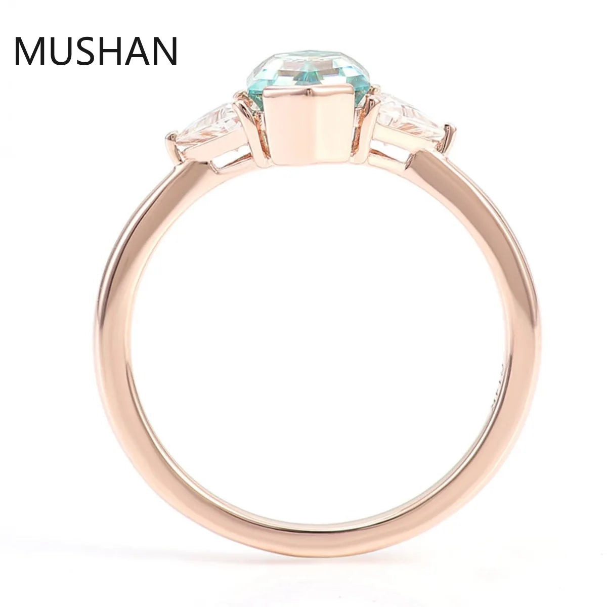 MUSHAN Luxury Custom 14K 18K Gold Rings Band Jewelry With Moissanite Diamond Lab Grown Gemstones Diamond Wedding Ring For Women