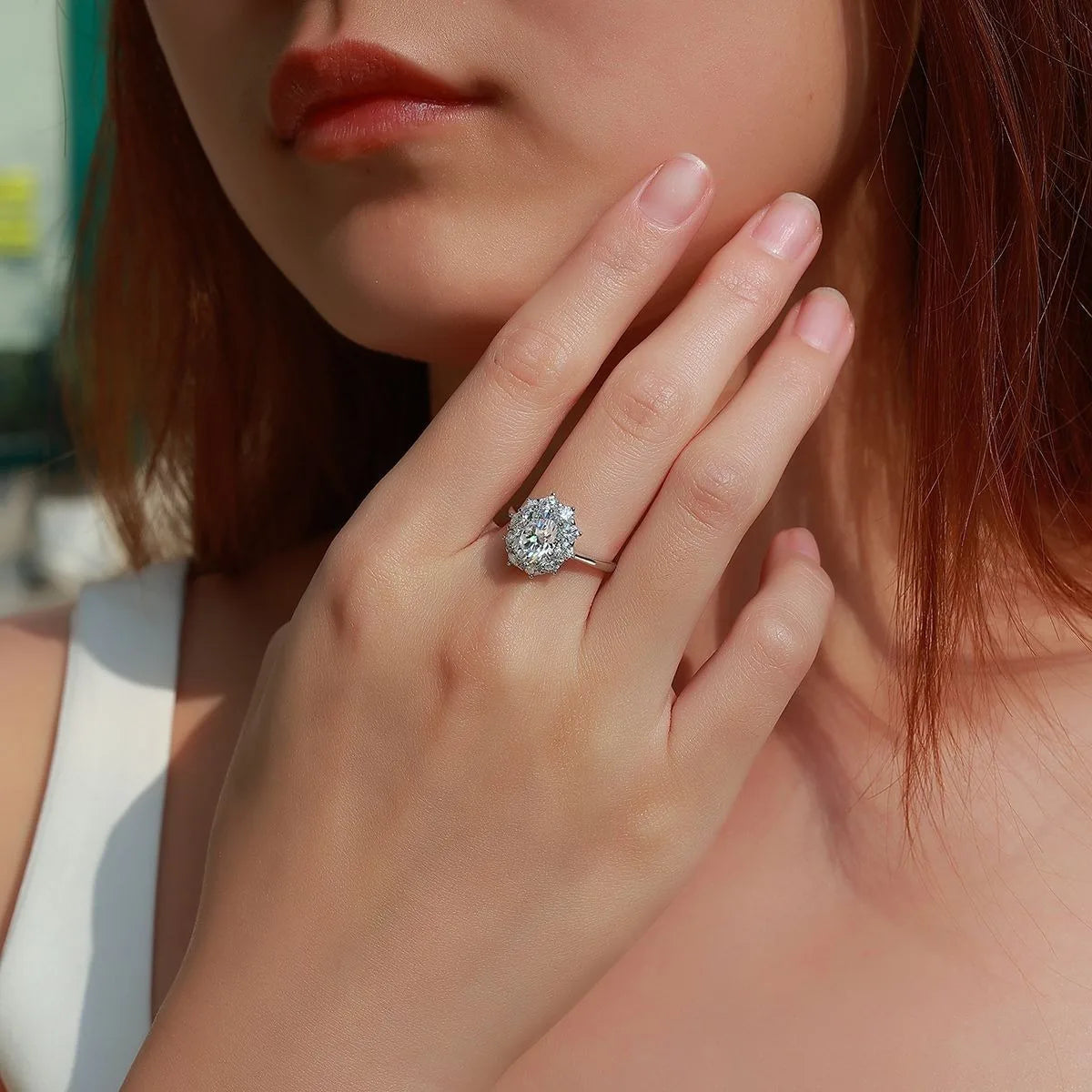 Bague MUSHAN Luxury Jewelry en argent sterling 925 pour femme, diamant moissanite émeraude GRA de 3 carats, couleur D, joaillerie fine