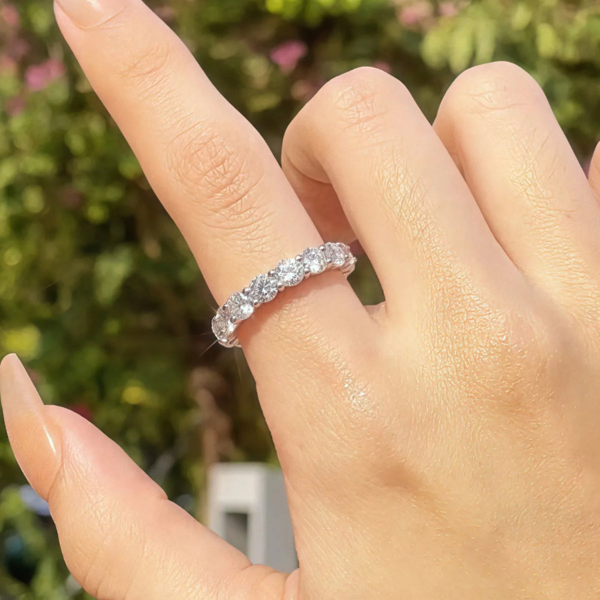 Bague de mariage en argent sterling 925 MUHAN Luxury Jewelry pour femme, bague en diamant moissanite avec certificat GRA, couleur D, bijou raffiné