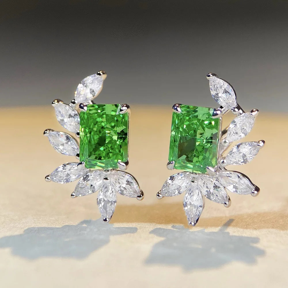 Boucles d'oreilles MuShan Jewelry en argent sterling 925, rubis de laboratoire, rondes, cadeau de luxe pour femme, plaquées or 18 carats, boucles d'oreilles anniversaire