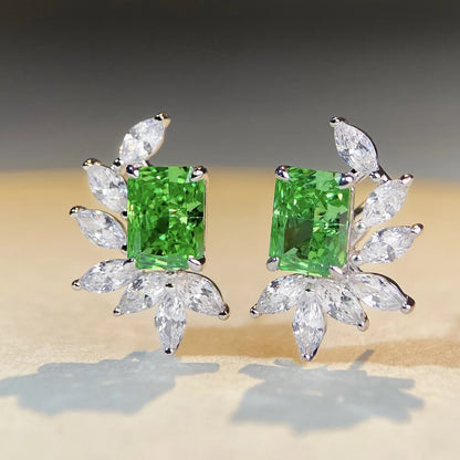 Boucles d'oreilles MuShan Jewelry en argent sterling 925, rubis de laboratoire, rondes, cadeau de luxe pour femme, plaquées or 18 carats, boucles d'oreilles anniversaire
