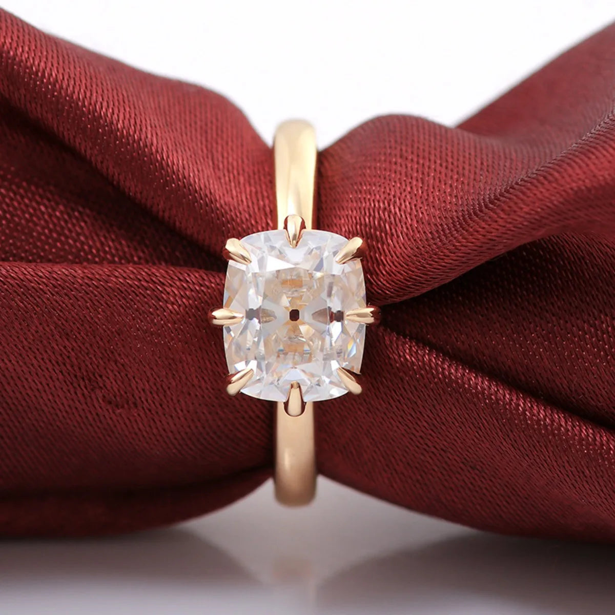 MUSHAN Luxury Custom 14K 18K Gold Rings Band Jewelry With Moissanite Diamond Lab Grown Gemstones Diamond Wedding Ring For Women